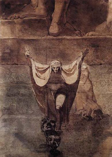 Johann Heinrich Fuseli Dante and Virgil on the Ice of Kocythos France oil painting art